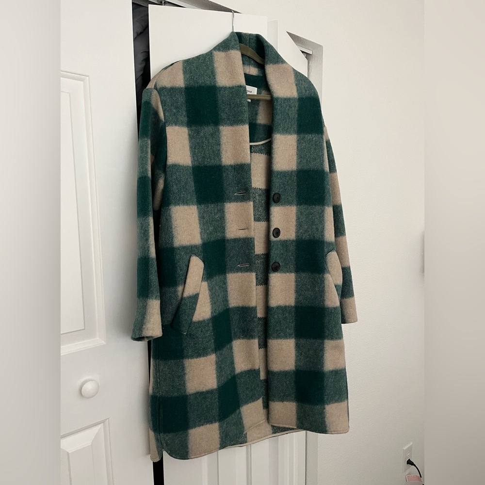 Plaid Green and Cream Women's Sweater by Isabel Marant